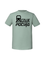 Męska koszulka  z nadrukiem – Czuję do Ciebie pociąg - obrazek 5