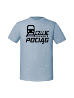 Męska koszulka  z nadrukiem – Czuję do Ciebie pociąg - obrazek 3