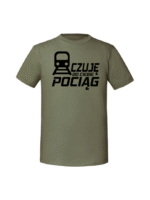 Męska koszulka  z nadrukiem – Czuję do Ciebie pociąg - obrazek 2