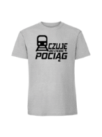 Męska koszulka  z nadrukiem – Czuję do Ciebie pociąg - obrazek 4