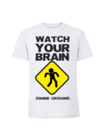 Męska koszulka  z nadrukiem – Watch your brain - obrazek 5