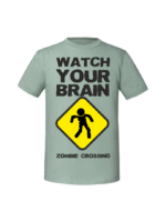 Męska koszulka  z nadrukiem – Watch your brain - obrazek 6