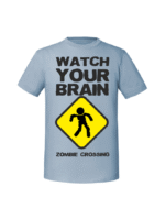 Męska koszulka  z nadrukiem – Watch your brain - obrazek 2