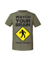 Męska koszulka  z nadrukiem – Watch your brain - obrazek 3