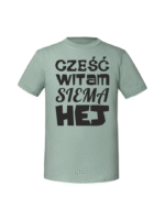 Męska koszulka  z nadrukiem – cześć witam - obrazek 6