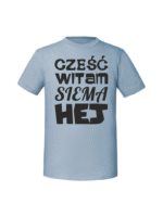Męska koszulka  z nadrukiem – cześć witam - obrazek 3