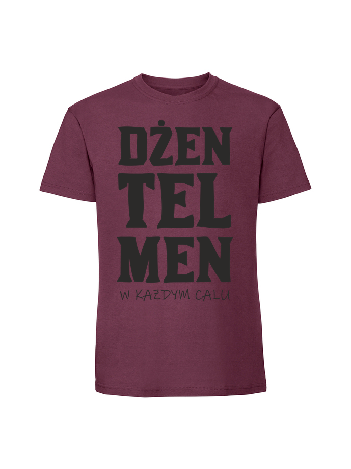 HU00236_burgundowa.png Męska koszulka z nadrukiem – DŻENTELMEN W KAŻDYM CALU - obrazek 4