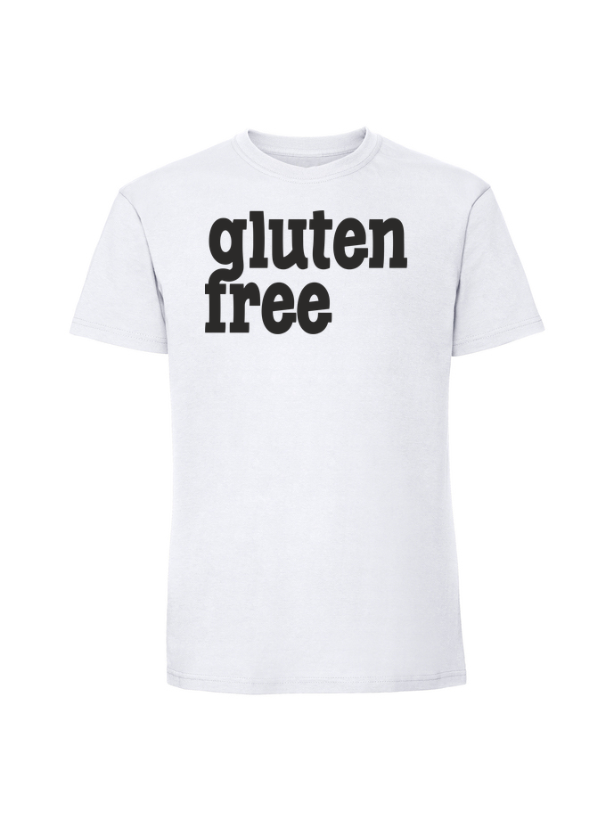 HU00248_biala.png Męska koszulka z nadrukiem – gluten free - obrazek 1