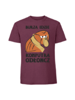 Męska koszulka  z nadrukiem – BURZA IDZIE KOMPUTRA ODŁONCZ - obrazek 7