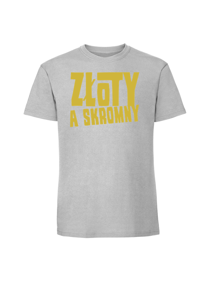 HU00253_pastelowy_szary.png Męska koszulka z nadrukiem – ZŁOTY A SKORMNY - obrazek 1
