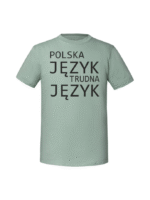 Męska koszulka  z nadrukiem – Polska język trudna język - obrazek 6
