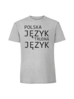 Męska koszulka  z nadrukiem – Polska język trudna język - obrazek 3