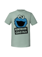 Męska koszulka  z nadrukiem – KOCHAM CIASTKA - obrazek 4