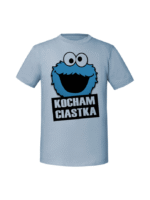 Męska koszulka  z nadrukiem – KOCHAM CIASTKA - obrazek 6