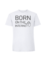 Męska koszulka  z nadrukiem – BORN ON THE INTERNET