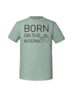 Męska koszulka  z nadrukiem – BORN ON THE INTERNET - obrazek 6