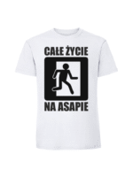Męska koszulka  z nadrukiem – CAŁE ŻYCIE NA ASAPIE - obrazek 6