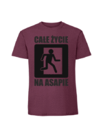 Męska koszulka  z nadrukiem – CAŁE ŻYCIE NA ASAPIE - obrazek 5