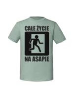 Męska koszulka  z nadrukiem – CAŁE ŻYCIE NA ASAPIE - obrazek 3