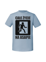 Męska koszulka  z nadrukiem – CAŁE ŻYCIE NA ASAPIE - obrazek 4