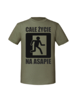Męska koszulka  z nadrukiem – CAŁE ŻYCIE NA ASAPIE - obrazek 7