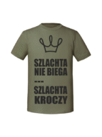Męska koszulka  z nadrukiem – SZLACHTA NIE BIEGA SZLACHTA KROCZY - obrazek 7