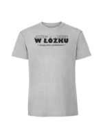 Męska koszulka  z nadrukiem – JESTEM DOBRY W ŁÓŻKU MOGĘ SPAĆ GODZINAMI - obrazek 5