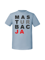 Męska koszulka  z nadrukiem – Masturbacja
