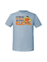 Męska koszulka  z nadrukiem – kto nie ma brzucha ten kiepsko rucha - obrazek 6