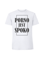 Męska koszulka  z nadrukiem – Porno jest spoko - obrazek 3