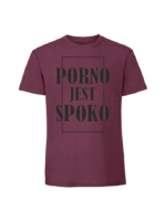 Męska koszulka  z nadrukiem – Porno jest spoko - obrazek 4