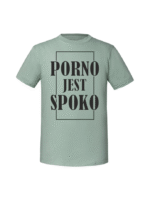 Męska koszulka  z nadrukiem – Porno jest spoko