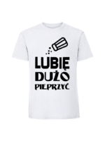 Męska koszulka  z nadrukiem – Lubię dużo pieprzyć - obrazek 3