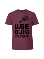 Męska koszulka  z nadrukiem – Lubię dużo pieprzyć - obrazek 5