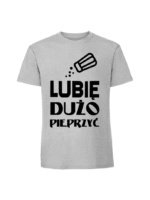 Męska koszulka  z nadrukiem – Lubię dużo pieprzyć - obrazek 2