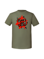 Męska koszulka  z nadrukiem – punks not dead v2 - obrazek 3