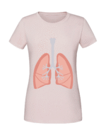 Damska koszulka  z nadrukiem – płuca - obrazek 4