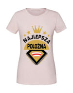 Damska koszulka  z nadrukiem – Najlepsza Położna - obrazek 4