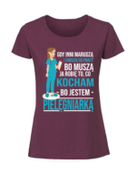 Damska koszulka  z nadrukiem – gdy inni chodzą i marudzą pielęgniarka - obrazek 5