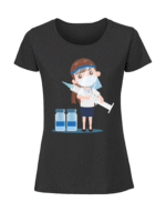 Damska koszulka  z nadrukiem – pielęgniarka ze strzykawką - obrazek 6