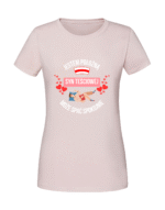 Damska koszulka  z nadrukiem – położna walentynki biała - obrazek 3