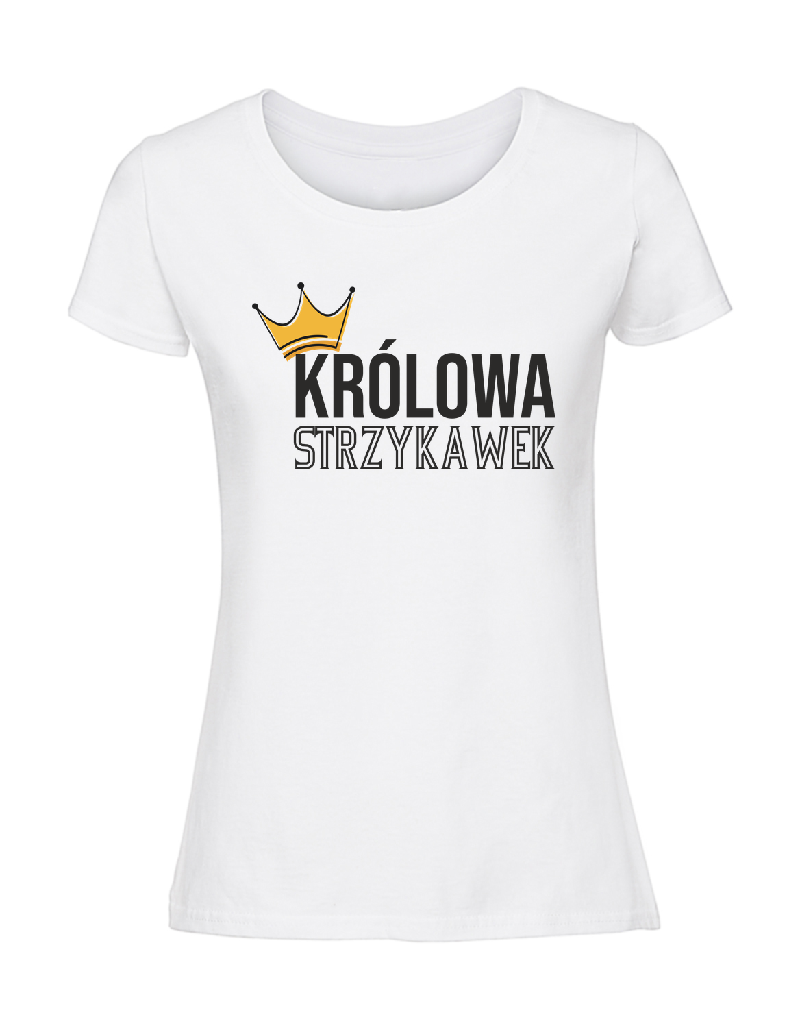 MD00081_biala.png Damska koszulka z nadrukiem – królowa strzykawek - obrazek 1