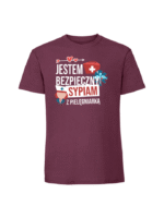 Męska koszulka  z nadrukiem – sypiam z pielęgniarką jestem bezpieczny v1 - obrazek 7