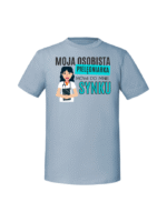 Męska koszulka  z nadrukiem – moja osobista pielęgniarka mówi do mnie synku v1 - obrazek 4