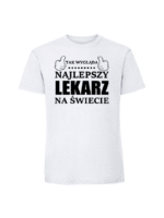Męska koszulka  z nadrukiem – NAJLEPSZY LEKARZ v1 - obrazek 2