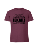 Męska koszulka  z nadrukiem – NAJLEPSZY LEKARZ v1