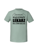 Męska koszulka  z nadrukiem – NAJLEPSZY LEKARZ v1 - obrazek 3