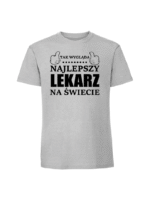 Męska koszulka  z nadrukiem – NAJLEPSZY LEKARZ v1 - obrazek 4
