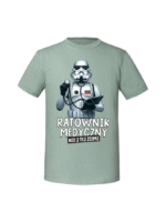 Męska koszulka  z nadrukiem – RATOWNIK MEDYCZNY NIE Z TEJ ZIEMI - obrazek 2