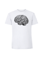 Męska koszulka  z nadrukiem – mózg szkic - obrazek 2